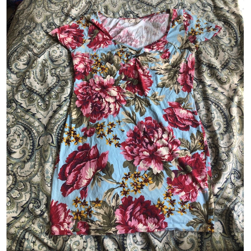 Floral form fitting dress
